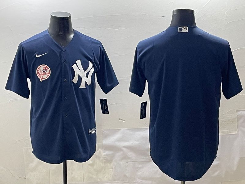 Men New York Yankees Blank Black Game 2025 Nike MLB Jersey style 2->new york yankees->MLB Jersey